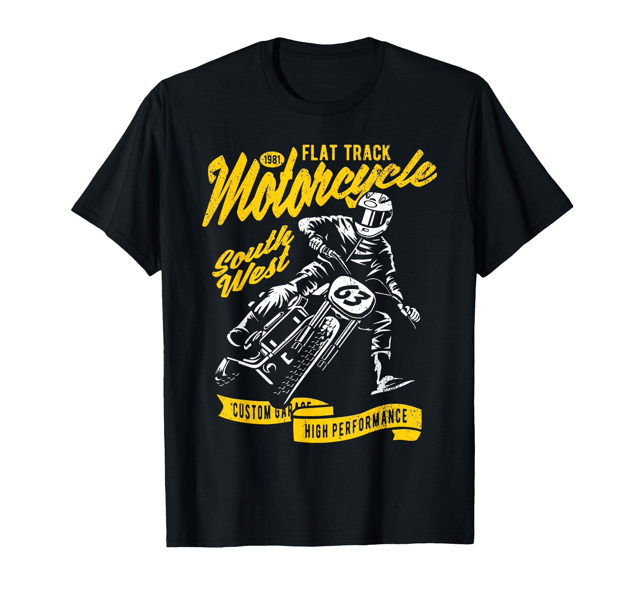 Flat Track Motorcycle Race T-Shirt - Streetwear Style for Adults - T-Shirt, Sweatshirt, Hoodie