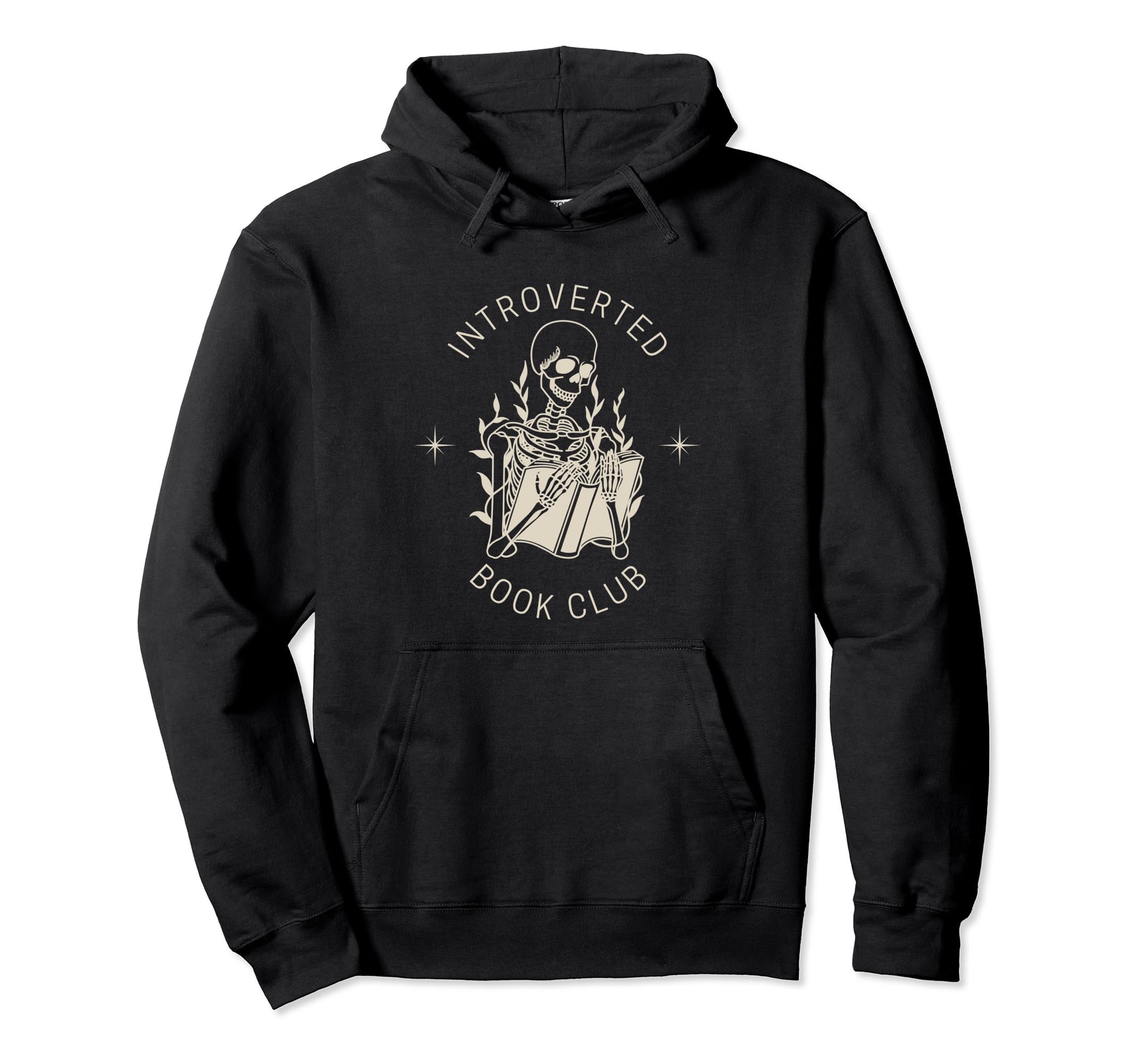 Introverted Book Club Social Club Bookish Hoodie - Graphic Print Unisex - T-Shirt, Sweatshirt, Hoodie