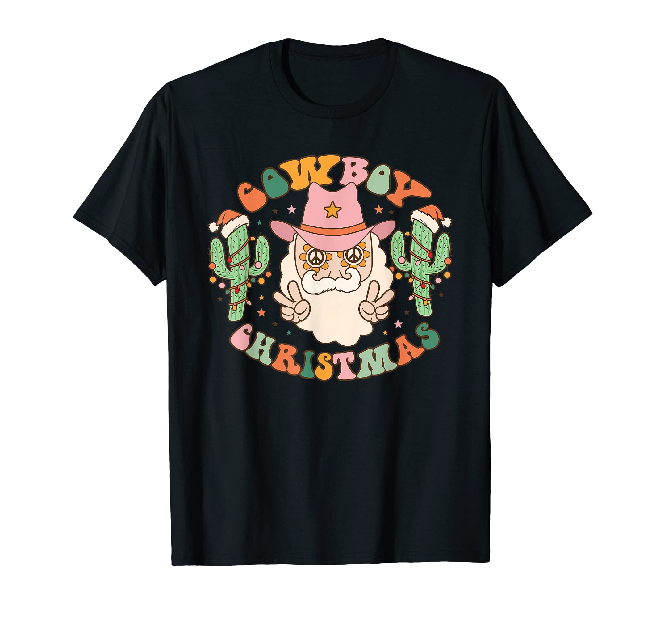 Groovy Cowboy Santa Claus Western T-Shirt - Novelty Apparel Unisex - T-Shirt, Sweatshirt, Hoodie