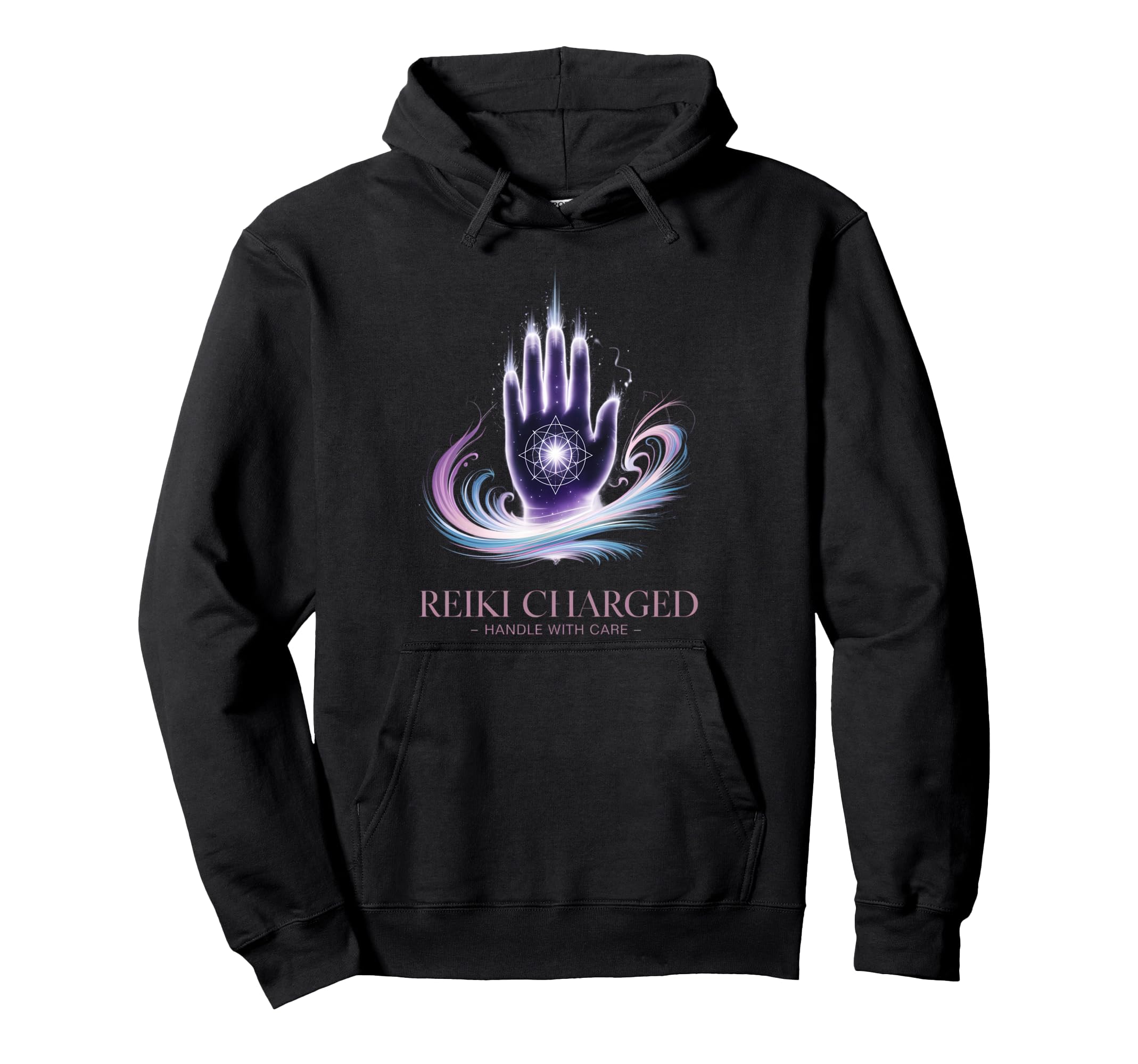 Reiki Charged Good Spiritual Energy Hoodie - Trendy Graphic for Adults - T-Shirt, Sweatshirt, Hoodie