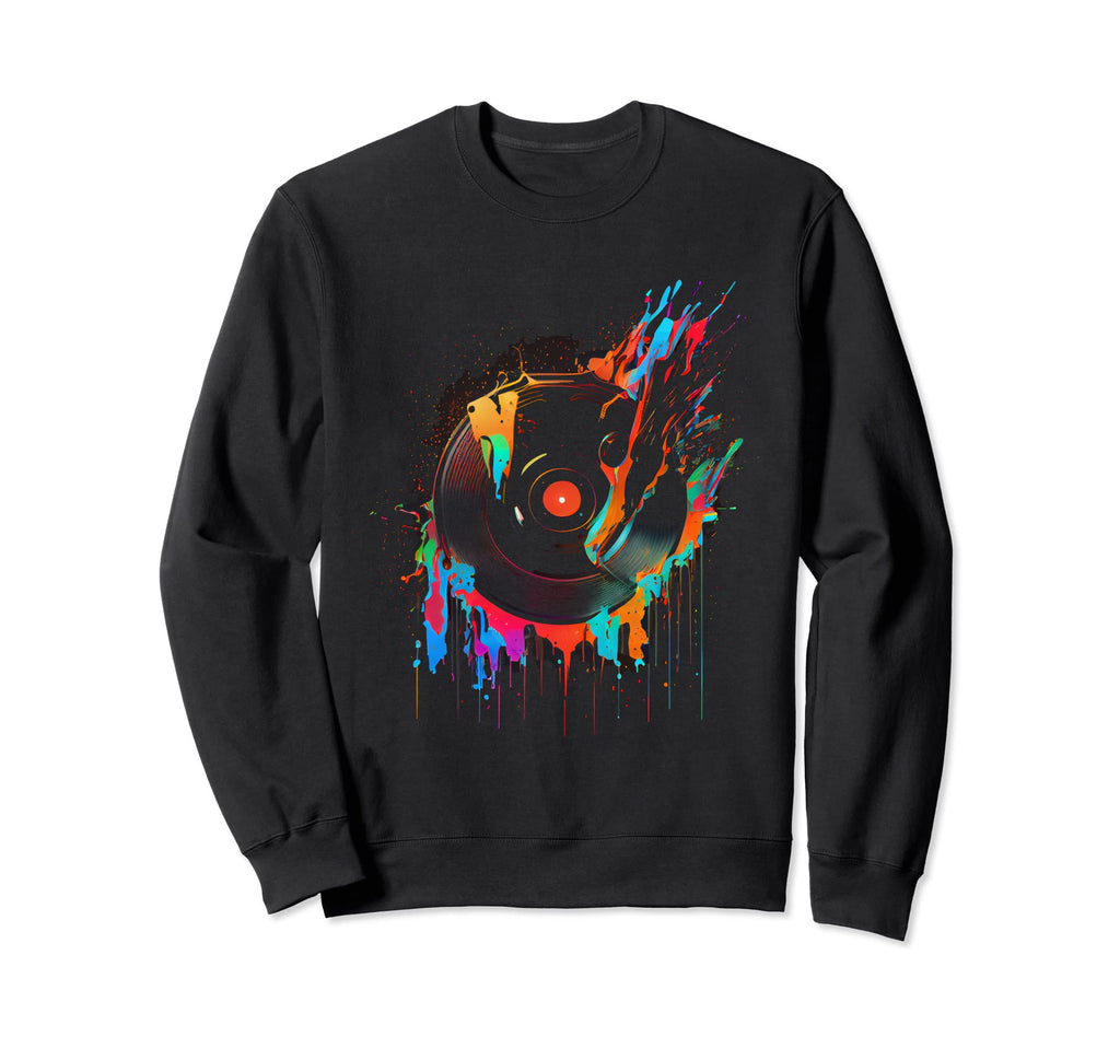 Vinyl Record Record Player 80S 90S Sweatshirt - Custom Art Print Men Women - T-Shirt, Sweatshirt, Hoodie
