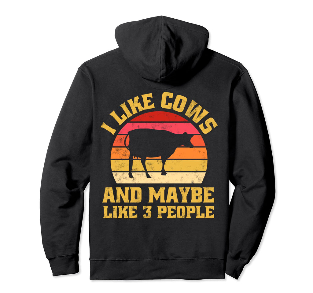 Funny Farm Animal Cow Lover Sunset Cows Hoodie - Trendy Graphic Men Women - T-Shirt, Sweatshirt, Hoodie