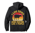 Funny Farm Animal Cow Lover Sunset Cows Hoodie - Trendy Graphic Men Women - T-Shirt, Sweatshirt, Hoodie