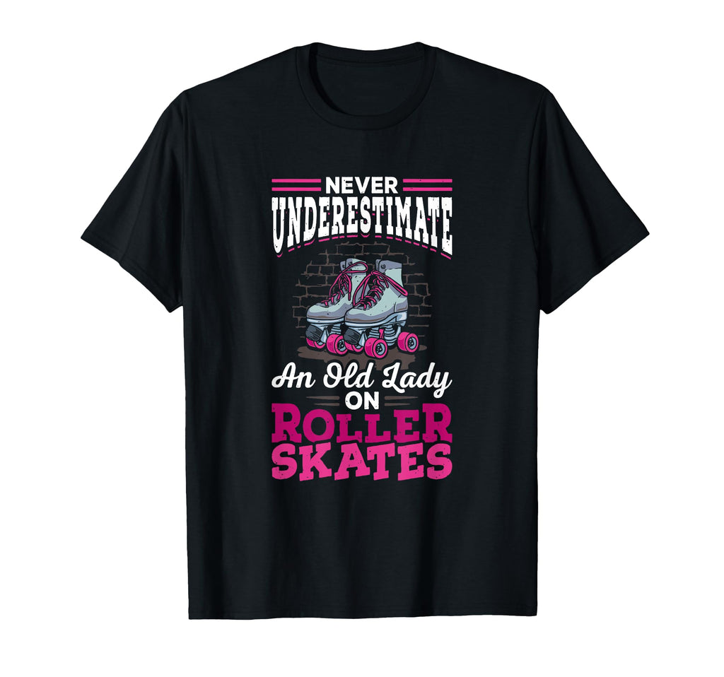 Old Lady Roller Skate 70S Roller Skating T-Shirt - Unique Graphic Unisex - T-Shirt, Sweatshirt, Hoodie