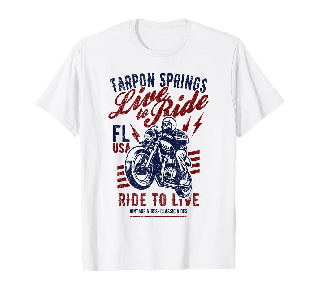 Tarpon Springs Florida Motorcycle T-Shirt - Aesthetic Graphic Men Women - T-Shirt, Sweatshirt, Hoodie