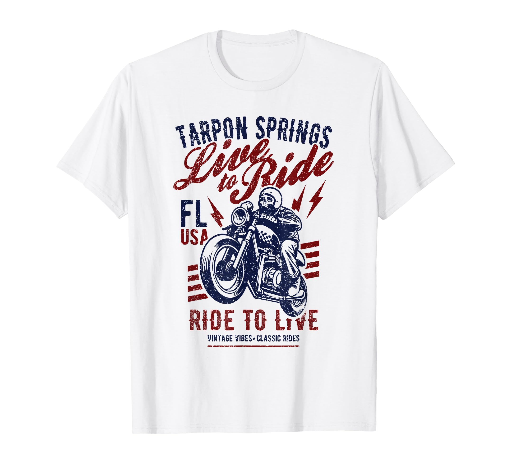 Tarpon Springs Florida Motorcycle T-Shirt - Aesthetic Graphic Men Women - T-Shirt, Sweatshirt, Hoodie
