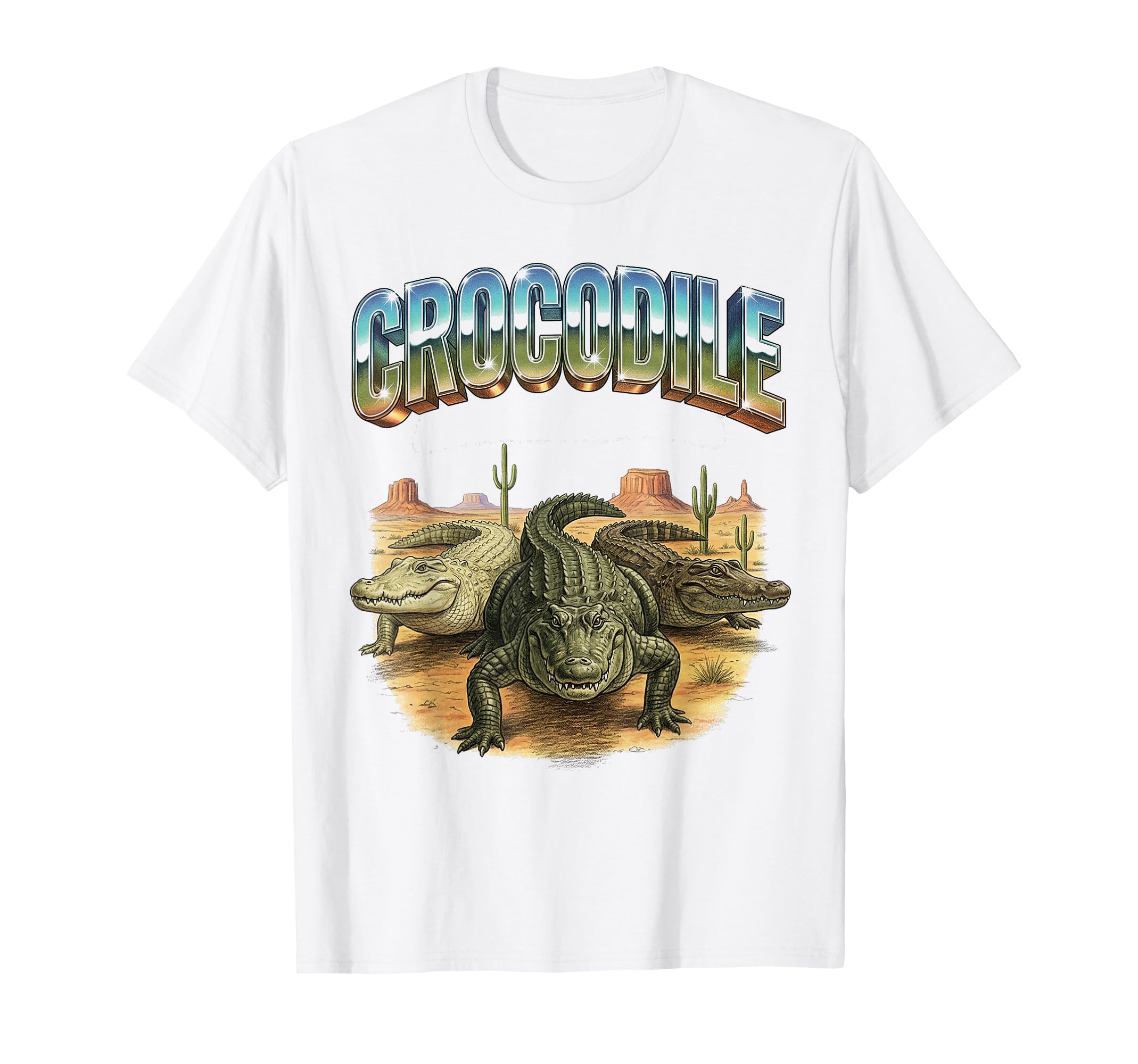 Crocodile 70S 90S Crocodile Animal T-Shirt - Novelty Apparel for Adults - T-Shirt, Sweatshirt, Hoodie