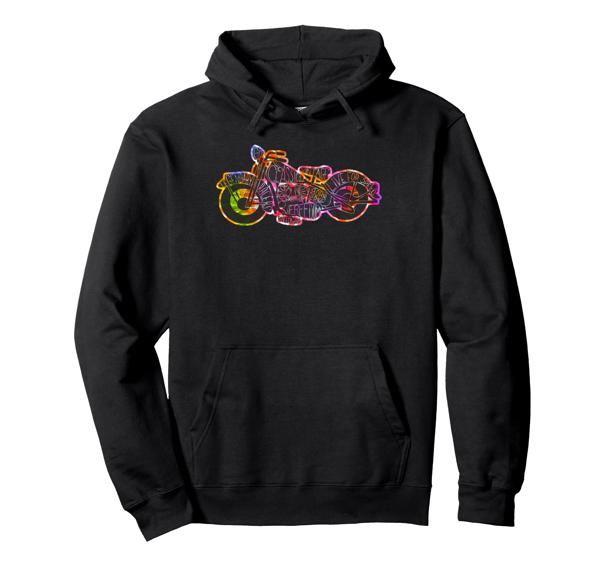 Tie Dye Motorcycle Biker Riding Lover Hoodie - Novelty Apparel Unisex - T-Shirt, Sweatshirt, Hoodie