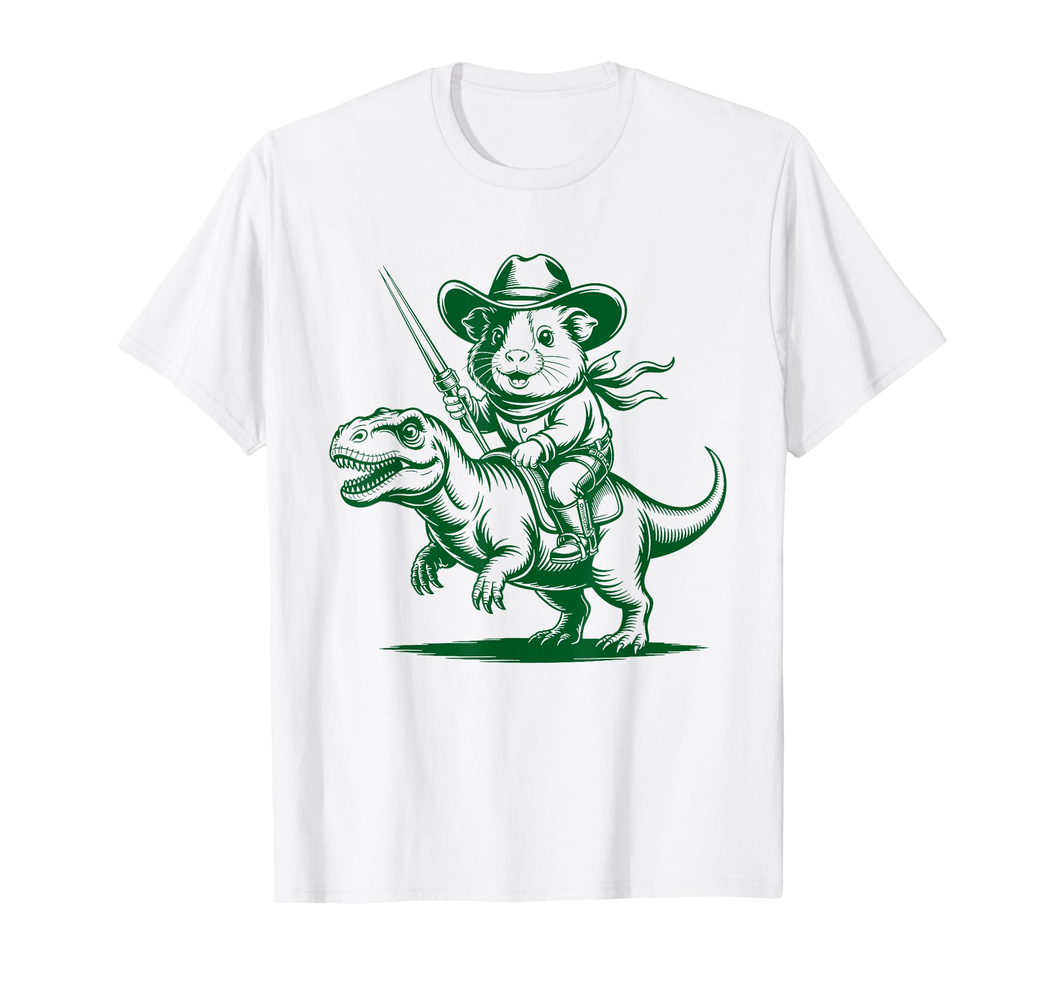 Guinea Pig Cowboy Dinosaur Accessoires T-Shirt - Graphic Print for Adults - T-Shirt, Sweatshirt, Hoodie