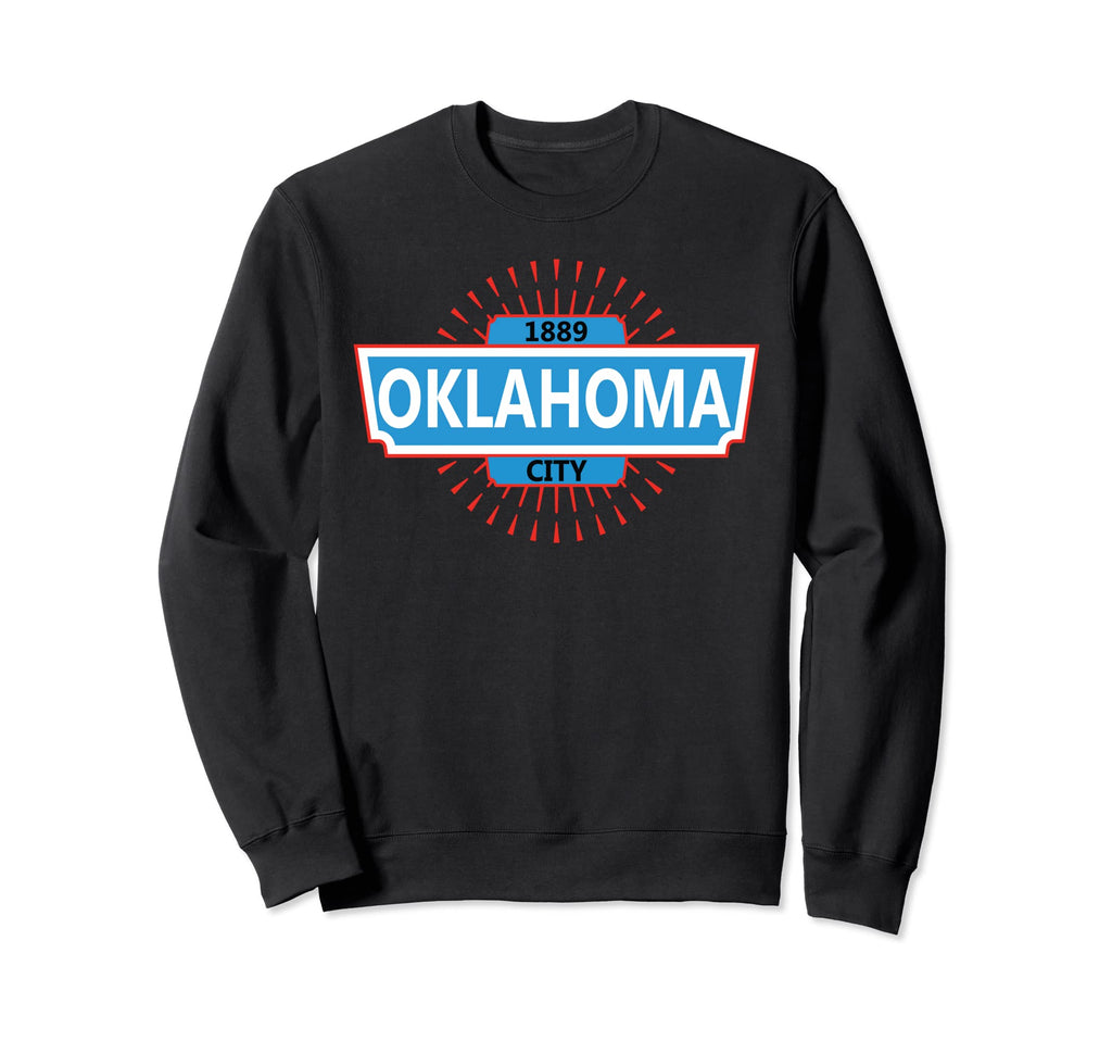 Oklahoma City Usa Typography Sweatshirt - Unique Graphic Unisex - T-Shirt, Sweatshirt, Hoodie