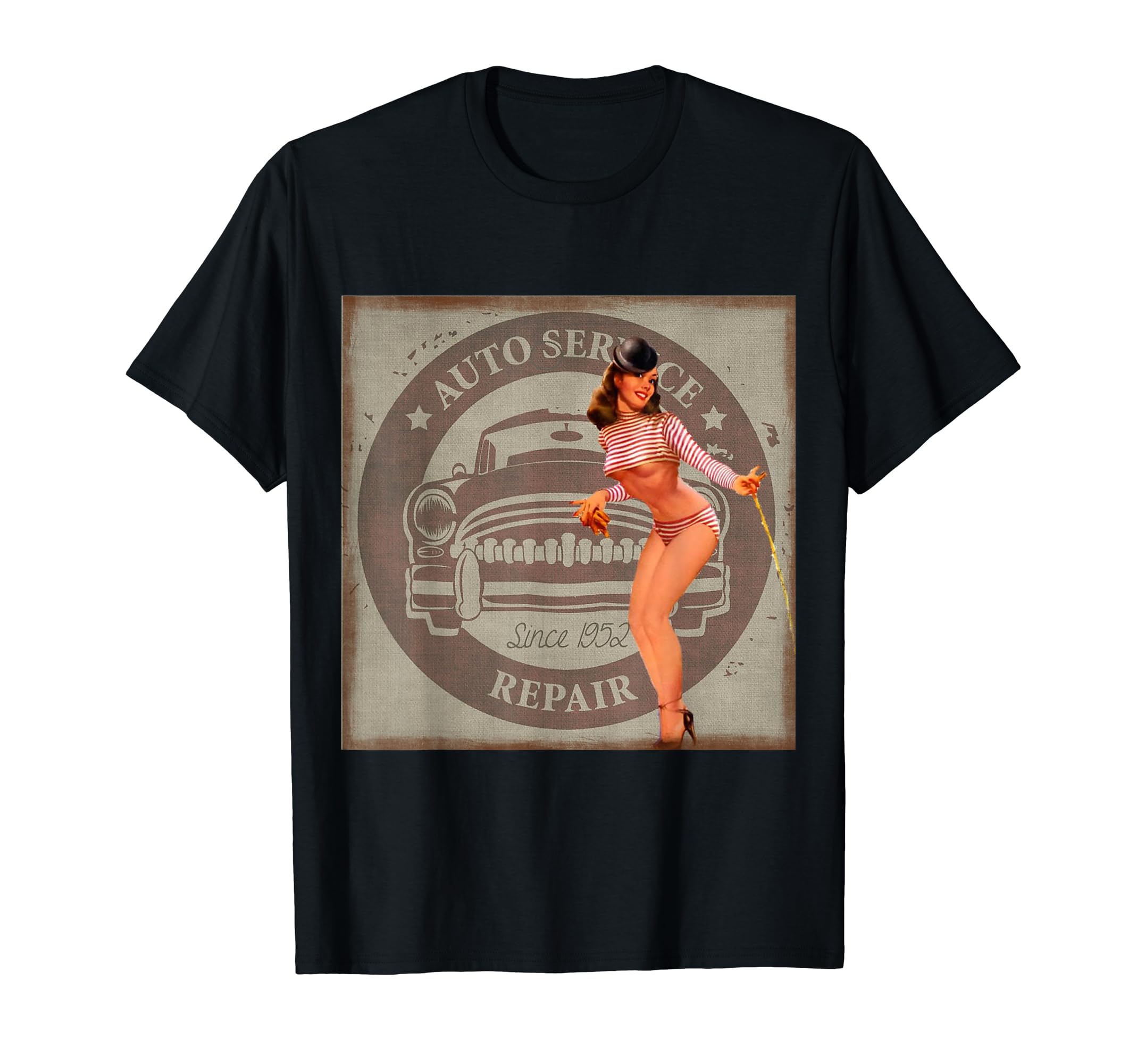 Pinup Hot Rod T-Shirt - Graphic Print Unisex - T-Shirt, Sweatshirt, Hoodie