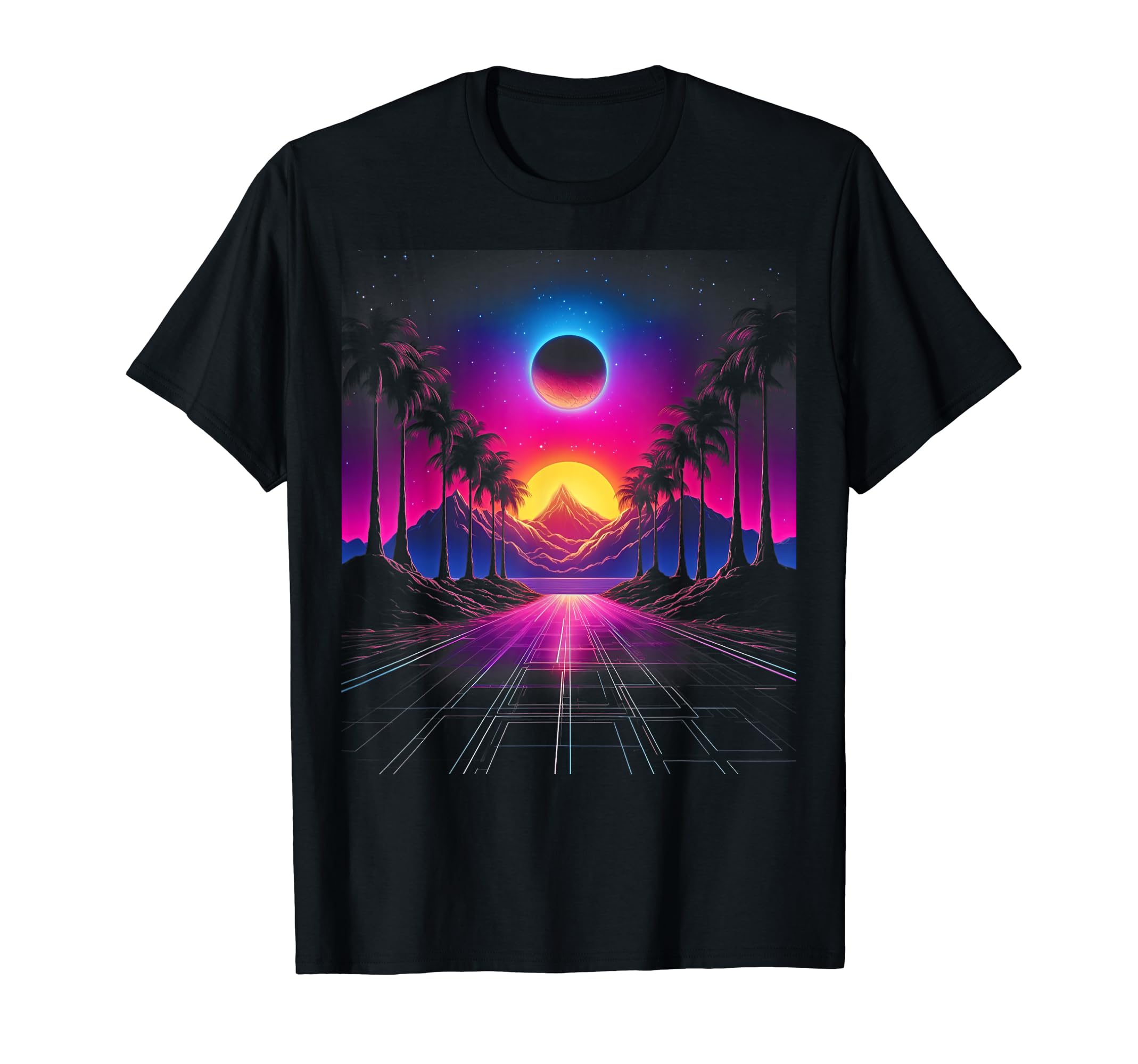 Vaporwave Solar System 80S Synthwave T-Shirt - Streetwear Style Unisex - T-Shirt, Sweatshirt, Hoodie