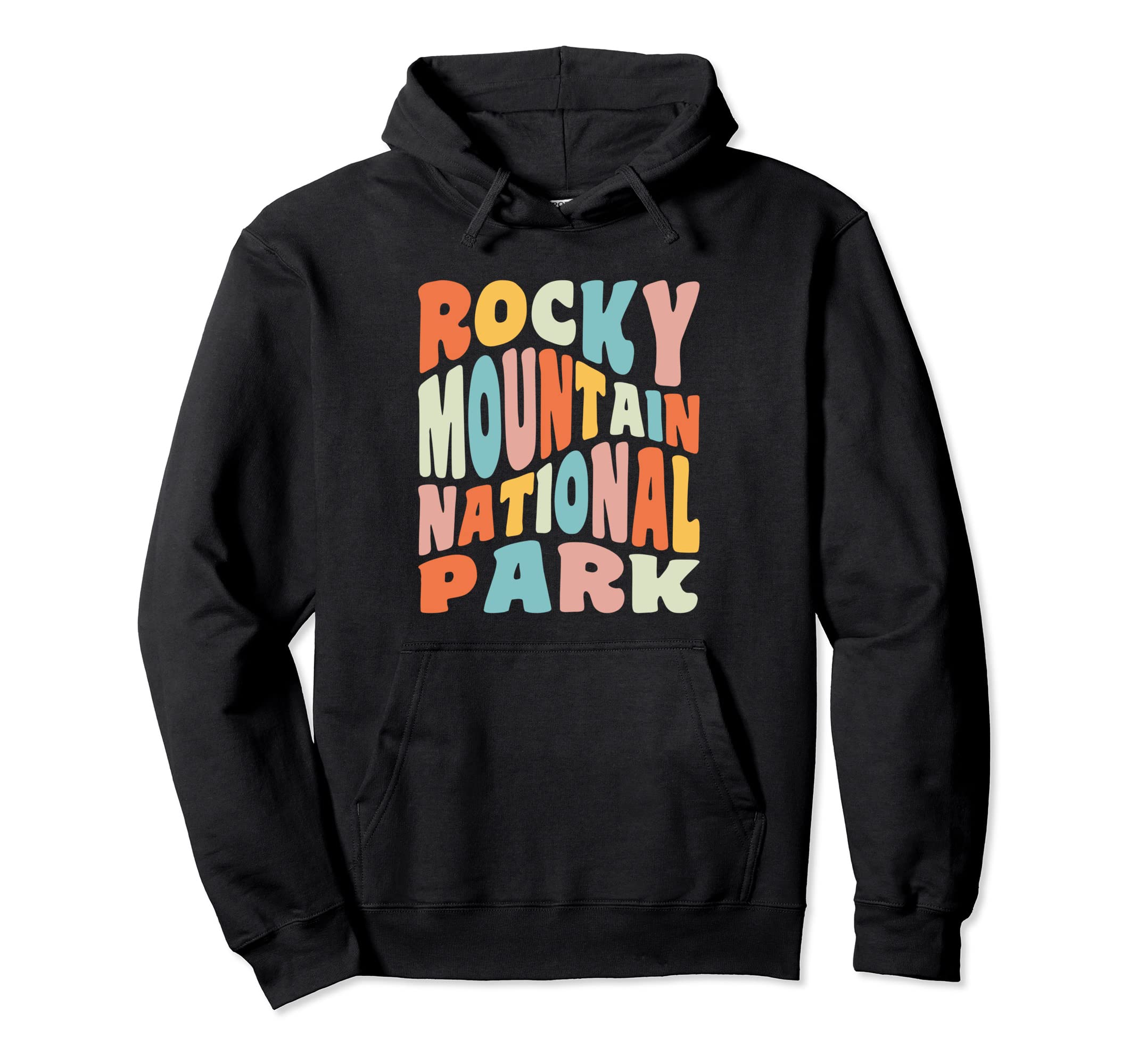 Rocky Mountain National Park Typography Hoodie - Streetwear Style Men Women - T-Shirt, Sweatshirt, Hoodie