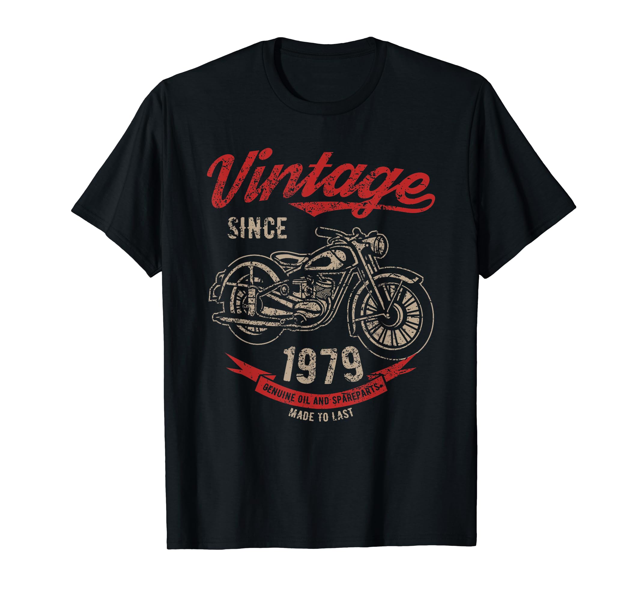 Since 1979 Birthday Gift Motorcycle T-Shirt - Minimalist Print for Adults - T-Shirt, Sweatshirt, Hoodie