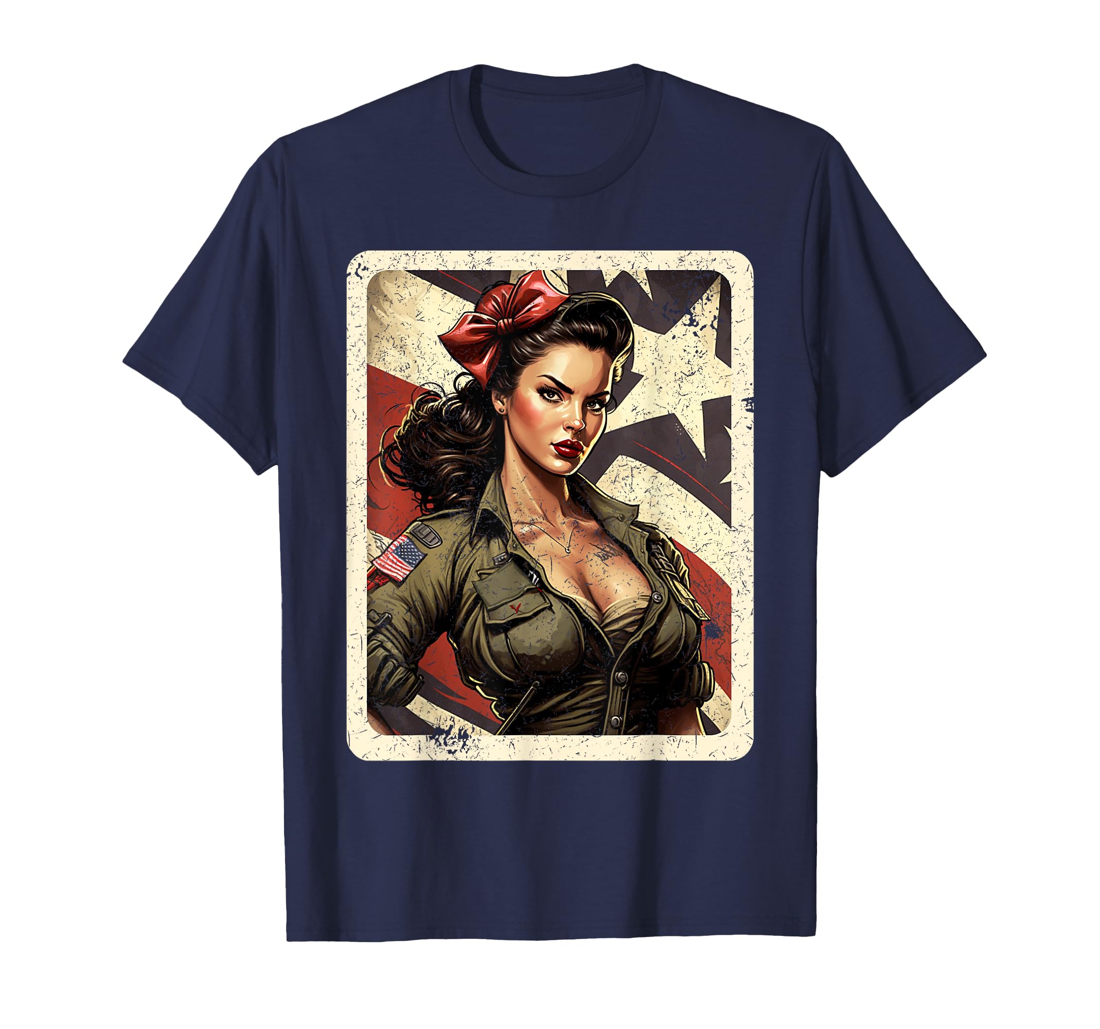 Beautiful Pin Up Wwii T-Shirt - Streetwear Style for Adults - T-Shirt, Sweatshirt, Hoodie