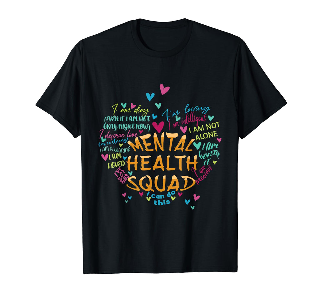 Mental Health Squad Heart Support T-Shirt - Minimalist Print for Adults - T-Shirt, Sweatshirt, Hoodie
