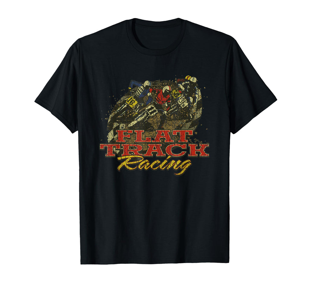 Flat Track Motorcycle Racing 1974 Dirt T-Shirt - Unique Graphic for Adults - T-Shirt, Sweatshirt, Hoodie