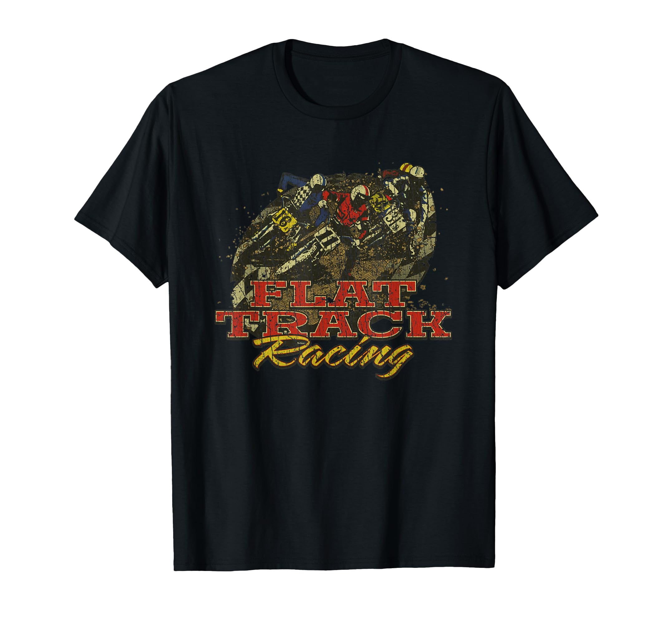 Flat Track Motorcycle Racing 1974 Dirt T-Shirt - Unique Graphic for Adults - T-Shirt, Sweatshirt, Hoodie