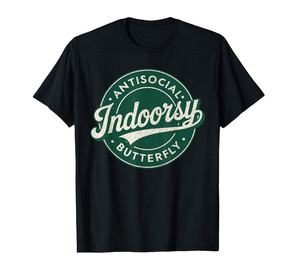 Indoorsy Antisocial Butterfly T-Shirt - Novelty Apparel for Adults - T-Shirt, Sweatshirt, Hoodie