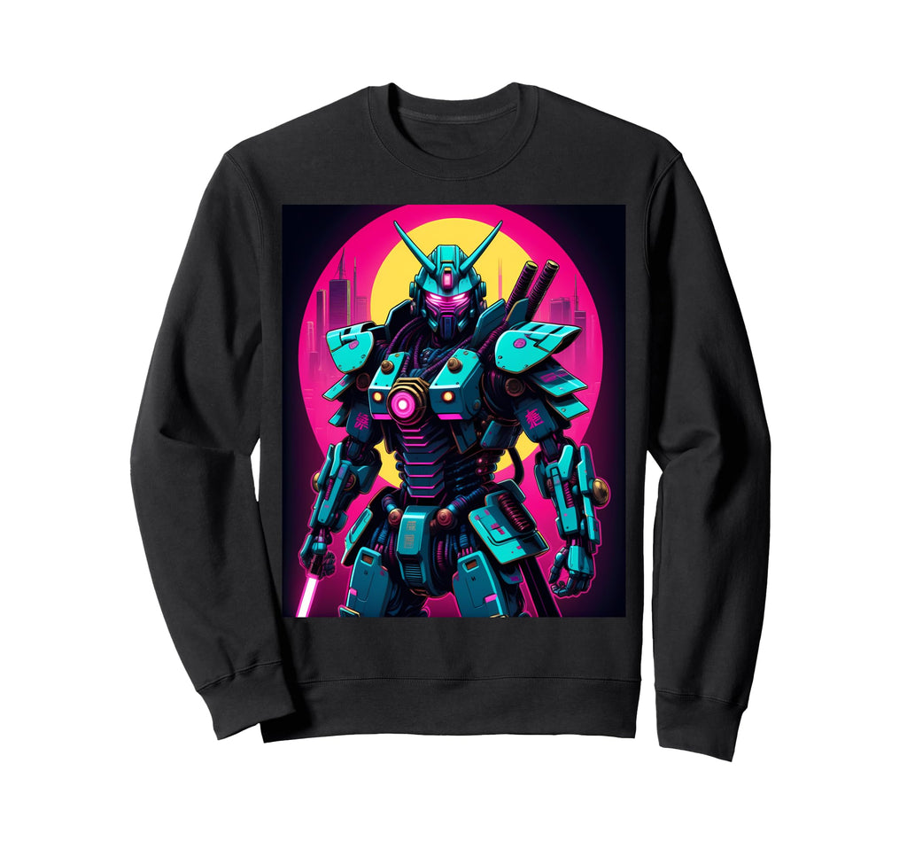 Japanese Vaporwave Samurai 80S Sweatshirt - Custom Art Print for Adults - T-Shirt, Sweatshirt, Hoodie