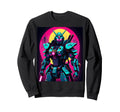 Japanese Vaporwave Samurai 80S Sweatshirt - Custom Art Print for Adults - T-Shirt, Sweatshirt, Hoodie