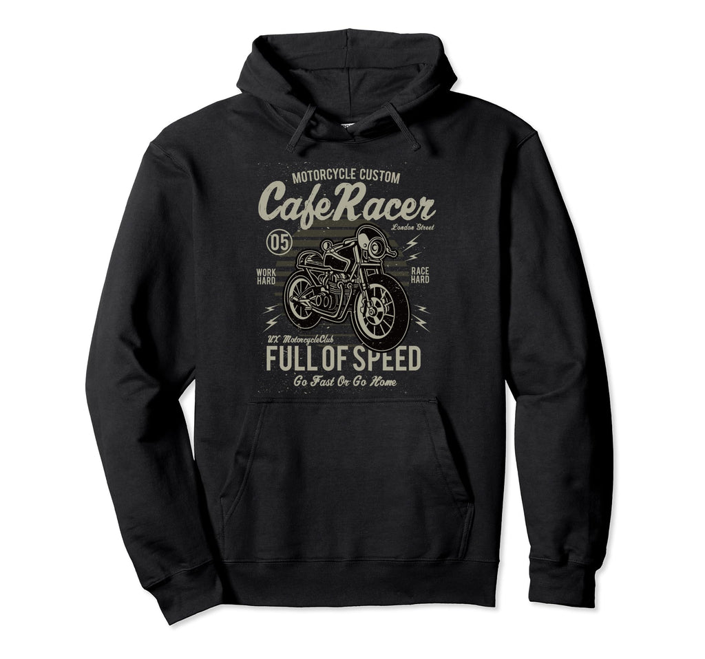Motorcycle Cycle Cafe Racing Runner Hoodie - Graphic Print Unisex - T-Shirt, Sweatshirt, Hoodie