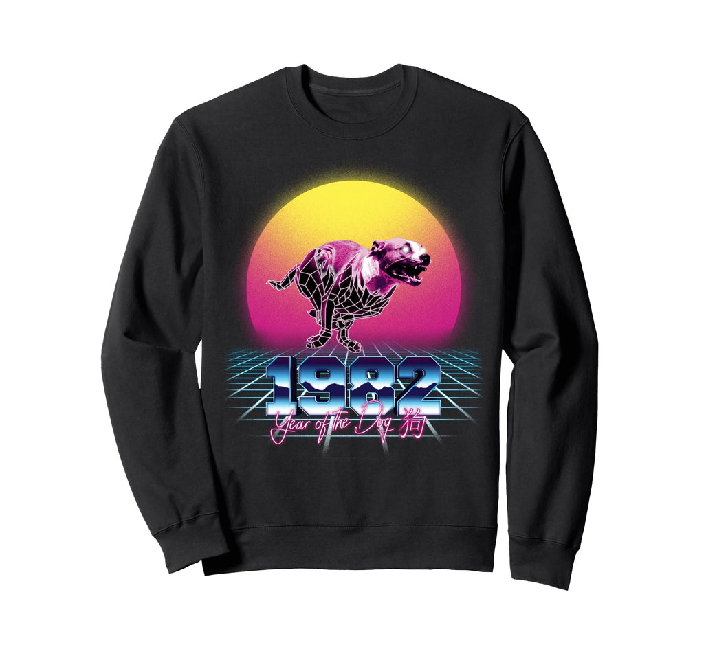 1982 Year Dog 80S Chinese Zodiac Sweatshirt - Trendy Graphic Men Women - T-Shirt, Sweatshirt, Hoodie