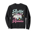 Rollin My Homies Rolling Skate Sweatshirt - Trendy Graphic Men Women - T-Shirt, Sweatshirt, Hoodie