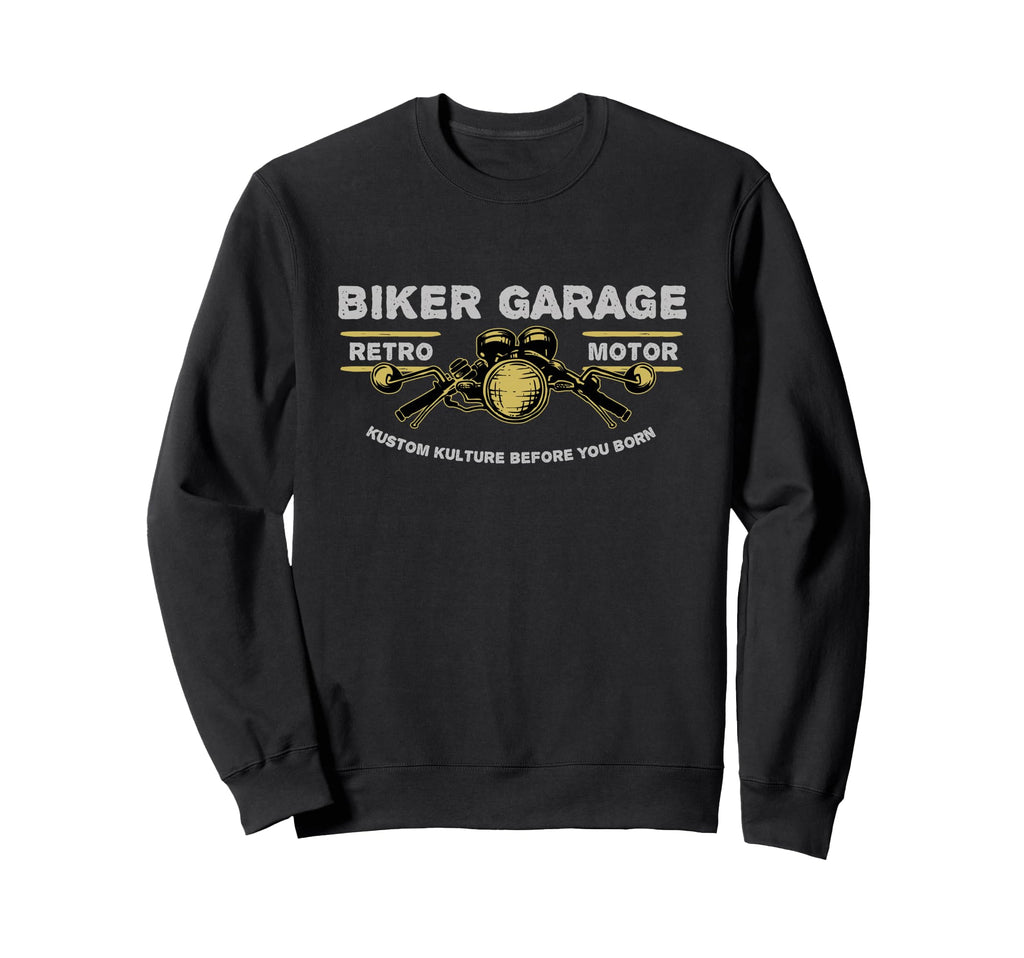 Motor Biker Garage Kustom Sweatshirt - Aesthetic Graphic for Adults - T-Shirt, Sweatshirt, Hoodie