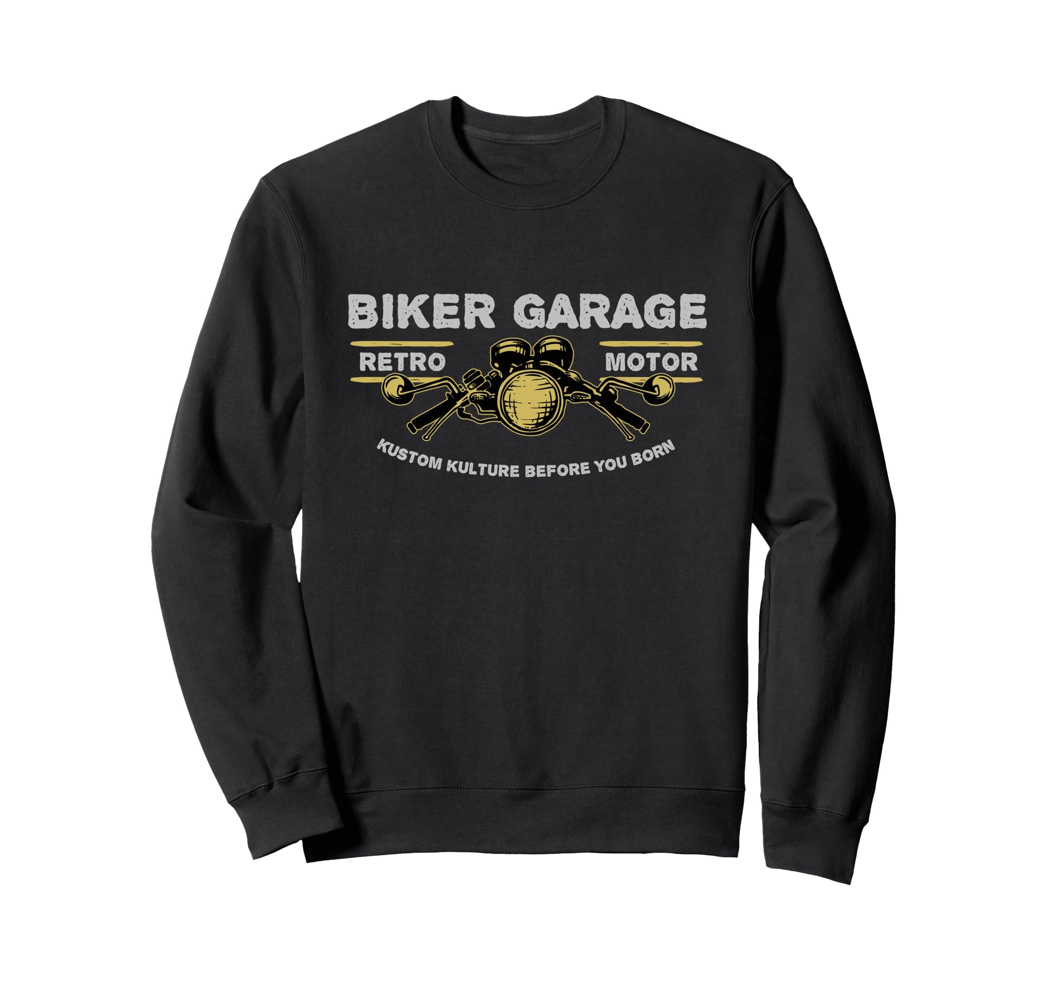 Motor Biker Garage Kustom Sweatshirt - Aesthetic Graphic for Adults - T-Shirt, Sweatshirt, Hoodie