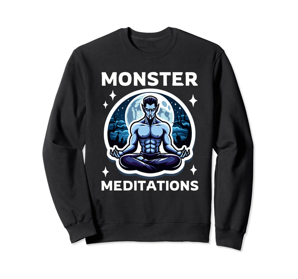 Monster Meditations Vampire Yoga Sweatshirt - Streetwear Style for Adults - T-Shirt, Sweatshirt, Hoodie
