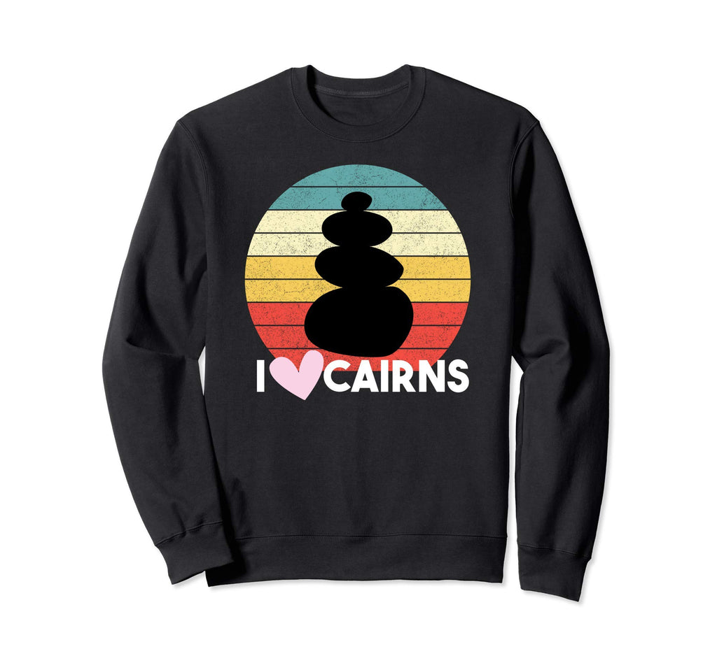 I Love Cairns Rock Stacking Zen Sweatshirt - Unique Graphic for Adults - T-Shirt, Sweatshirt, Hoodie