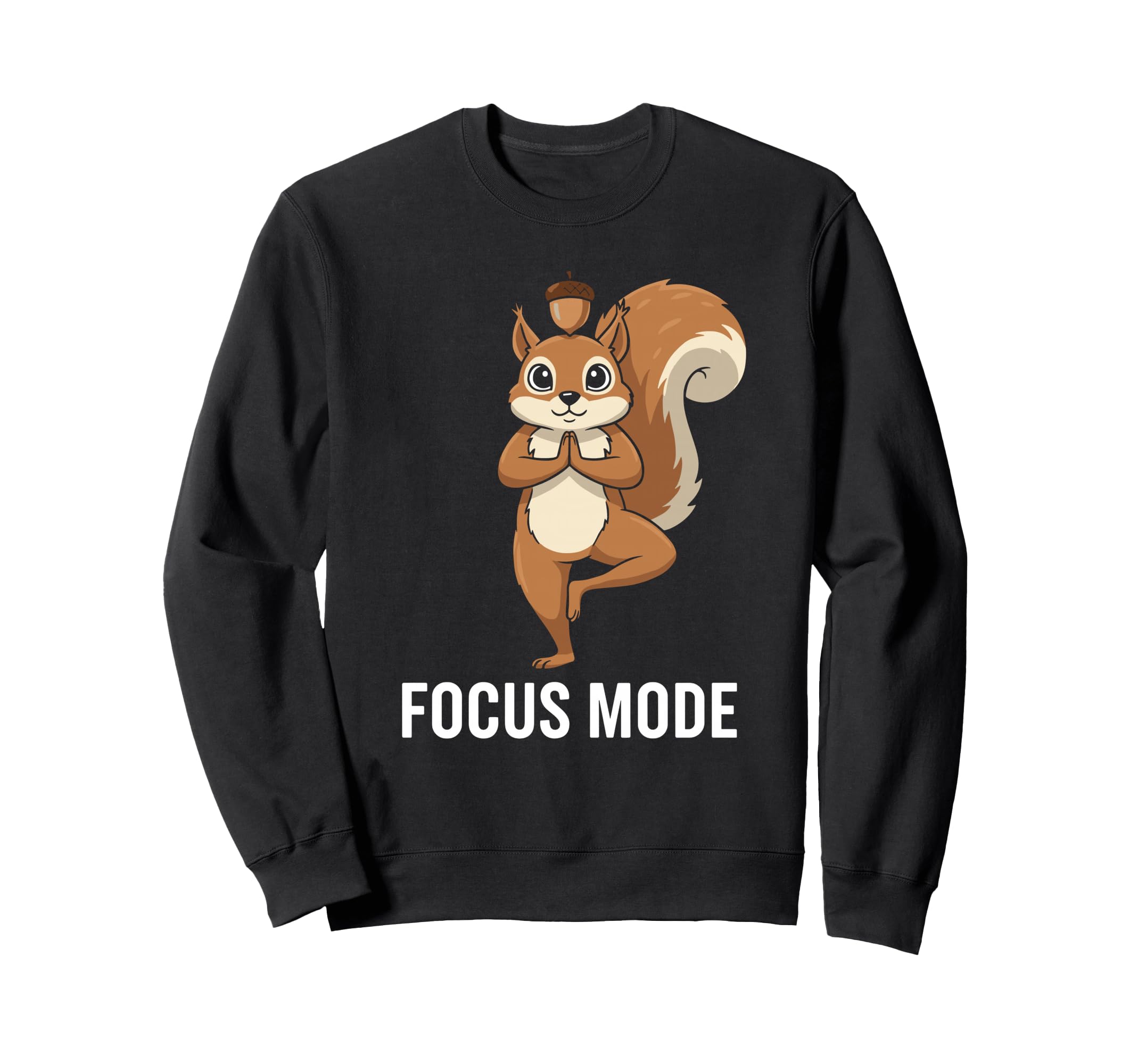 Funny Squirrel Yoga Focus Mode Sweatshirt - Aesthetic Graphic Men Women - T-Shirt, Sweatshirt, Hoodie