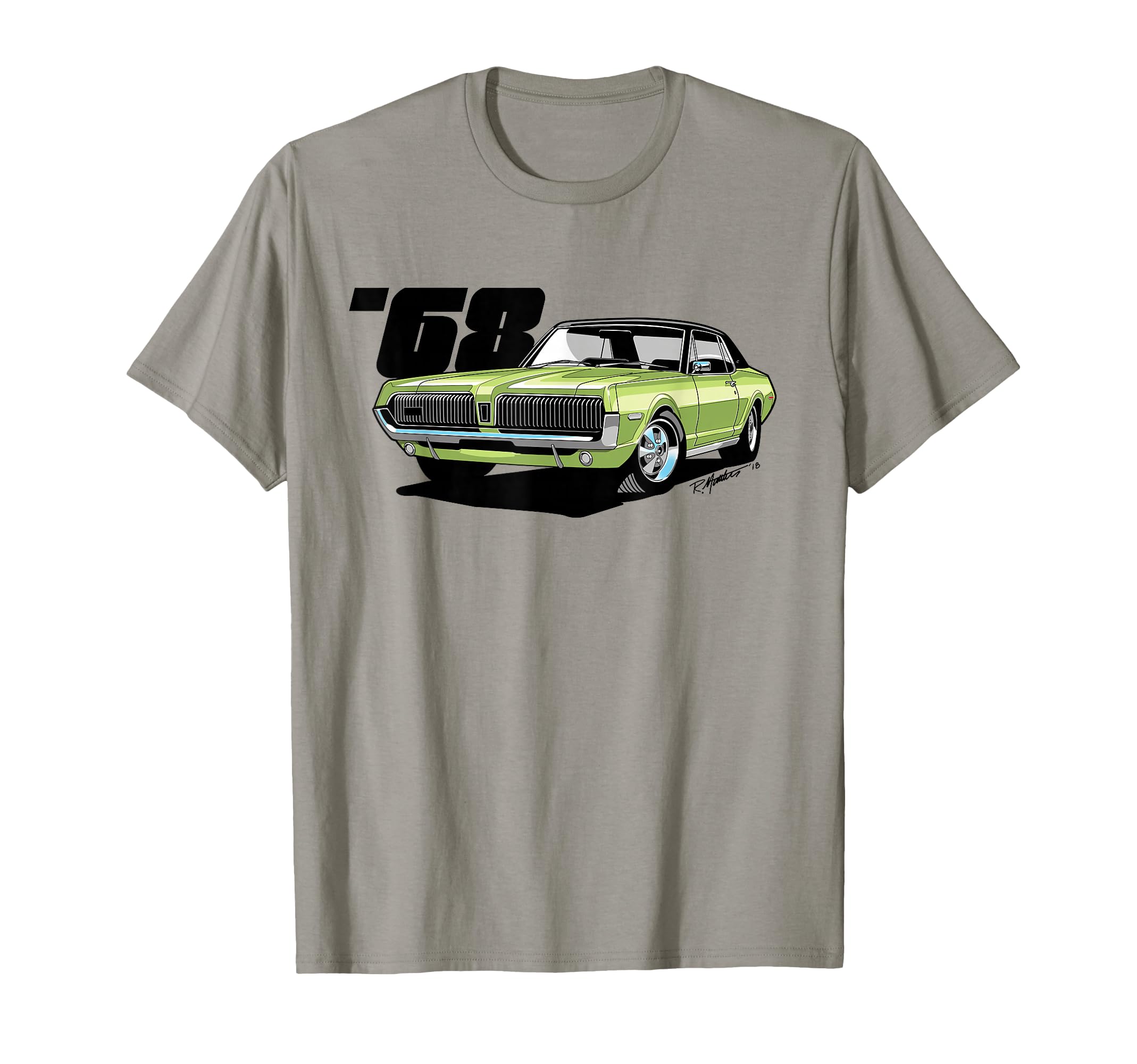 Speedshift Art 1968 Mercury Cougar T-Shirt - Minimalist Print Unisex - T-Shirt, Sweatshirt, Hoodie