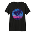 Palm Tree Vinyl Record Vaporwave T-Shirt - Casual Everyday Wear Unisex - T-Shirt, Sweatshirt, Hoodie