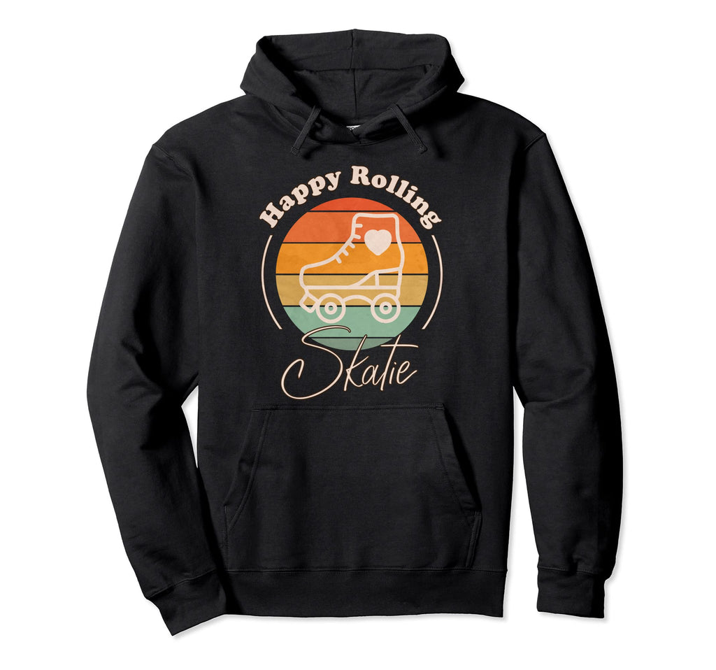 Skatie Happy Rolling Roller Skating Hoodie - Unique Graphic Unisex - T-Shirt, Sweatshirt, Hoodie