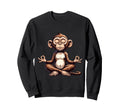 Meditation Monkey Yoga Pose Sweatshirt - Novelty Apparel Men Women - T-Shirt, Sweatshirt, Hoodie
