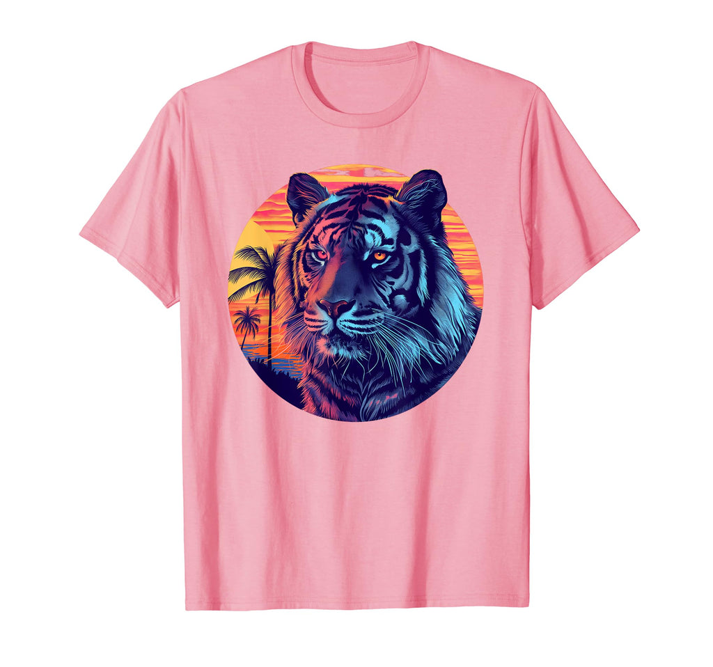 Tiger Vaporwave Aesthetic Synthwave 80S T-Shirt - Unique Graphic Men Women - T-Shirt, Sweatshirt, Hoodie