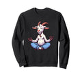 Meditation Goat Yoga Pose Relaxing Sweatshirt - Unique Graphic Unisex - T-Shirt, Sweatshirt, Hoodie