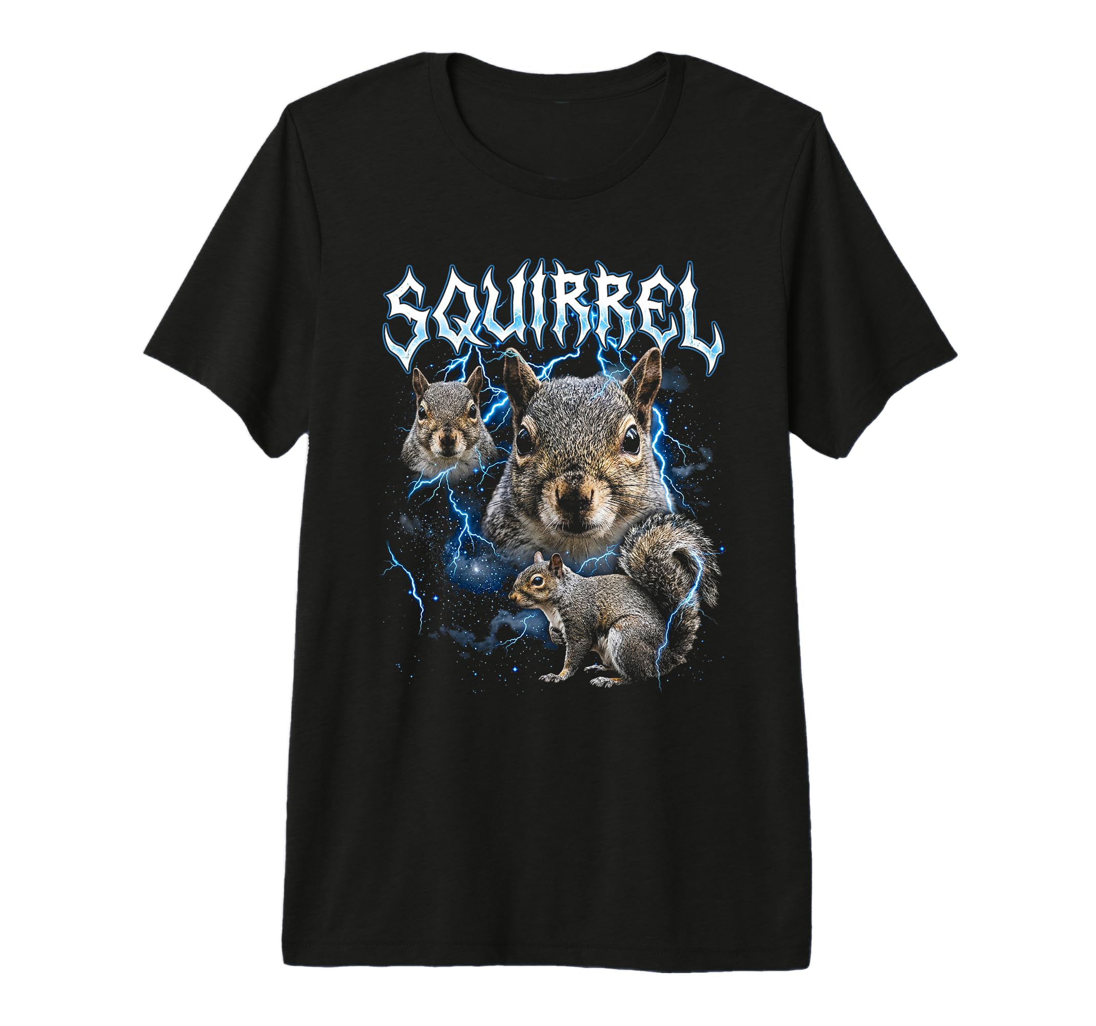 Squirrel 90S Heavy Metal Squirrel Animal T-Shirt - Minimalist Print Unisex - T-Shirt, Sweatshirt, Hoodie