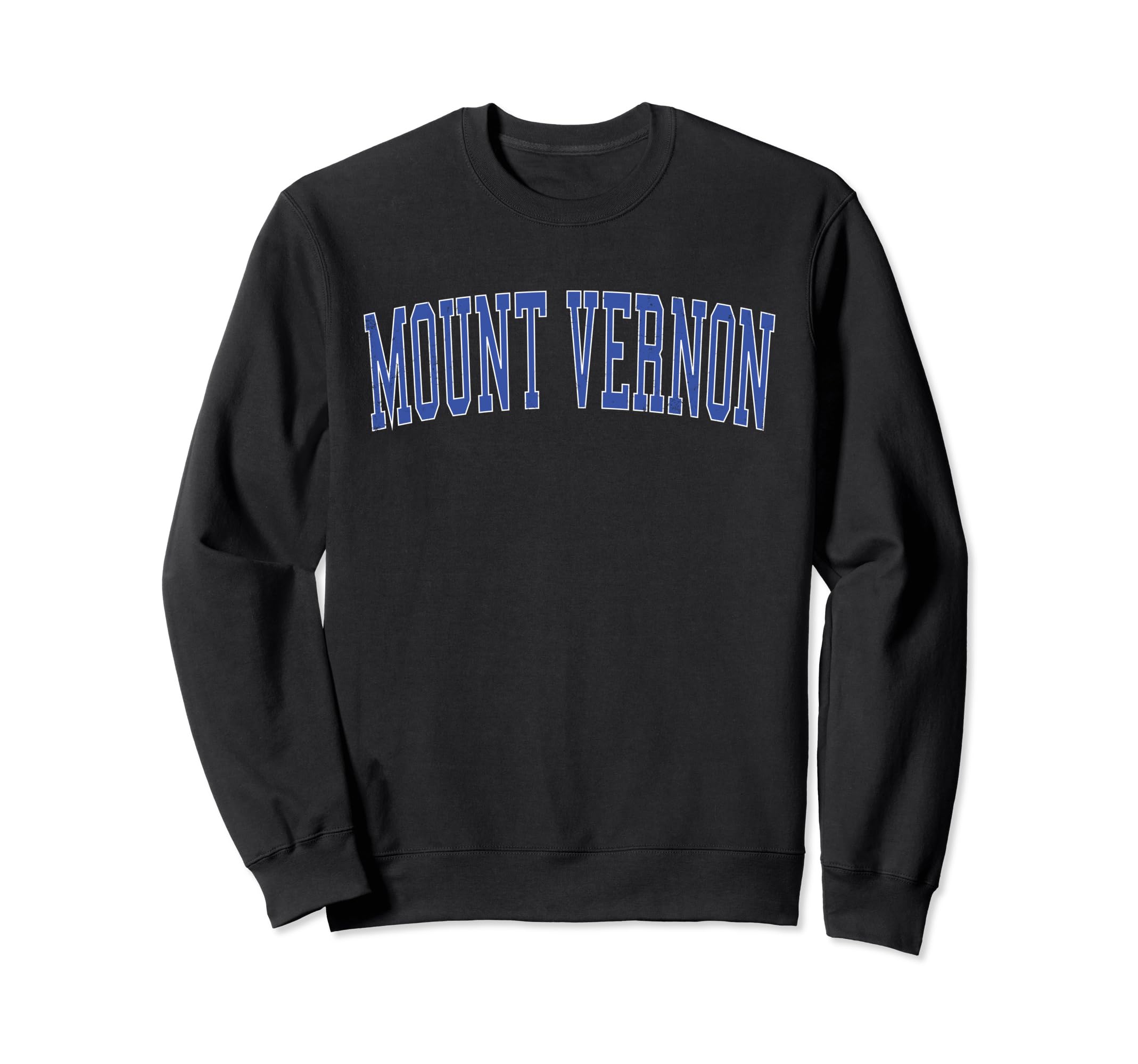 Mount Vernon Il Distressed Blue Varsity Sweatshirt - Graphic Print Unisex - T-Shirt, Sweatshirt, Hoodie