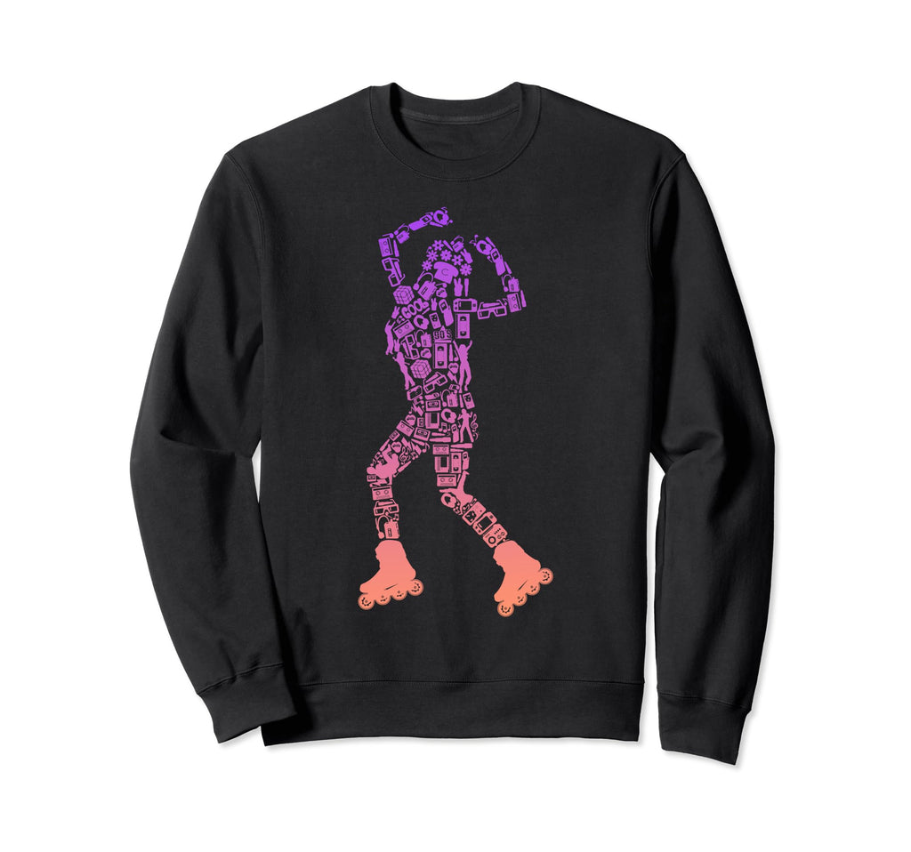 Roller Skater Rollerblades Quad Skates Sweatshirt - Unique Graphic Unisex - T-Shirt, Sweatshirt, Hoodie