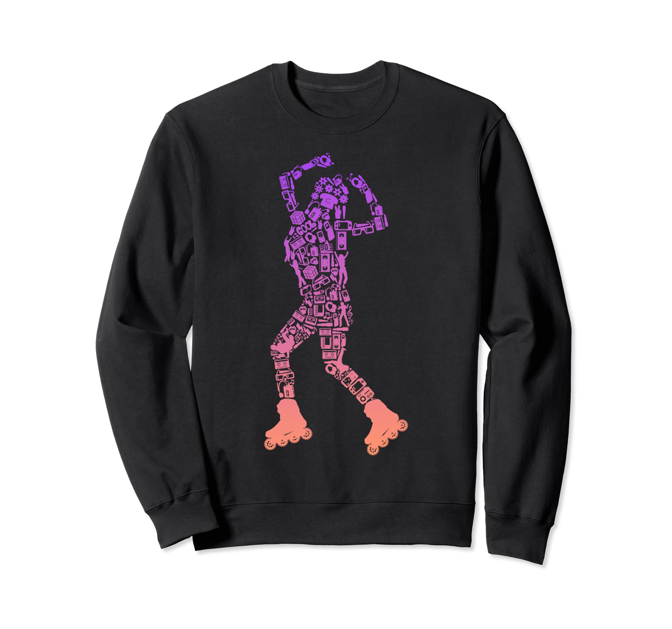 Roller Skater Rollerblades Quad Skates Sweatshirt - Unique Graphic Unisex - T-Shirt, Sweatshirt, Hoodie