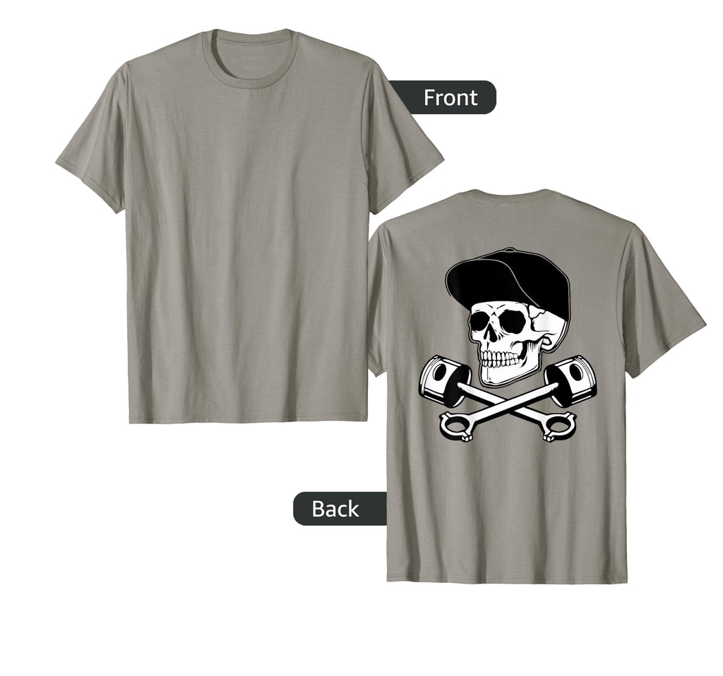Hotrod Rock Roll Car Skull T-Shirt - Minimalist Print Men Women - T-Shirt, Sweatshirt, Hoodie