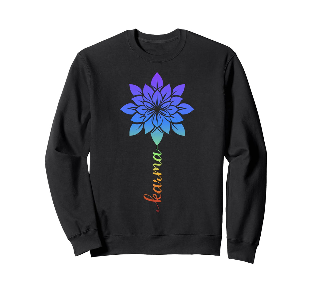 Simple Minimalistic Lotus Flower Karma Sweatshirt - Minimalist Print Unisex - T-Shirt, Sweatshirt, Hoodie