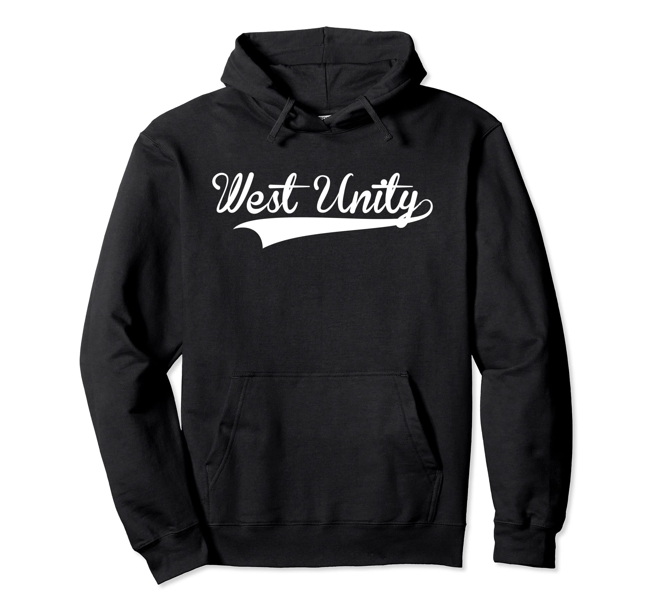 West Unity Baseball Font Hoodie - Aesthetic Graphic for Adults - T-Shirt, Sweatshirt, Hoodie