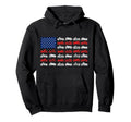 Motorcycle Biker American Flag Hoodie - Fun Novelty Design for Adults - T-Shirt, Sweatshirt, Hoodie