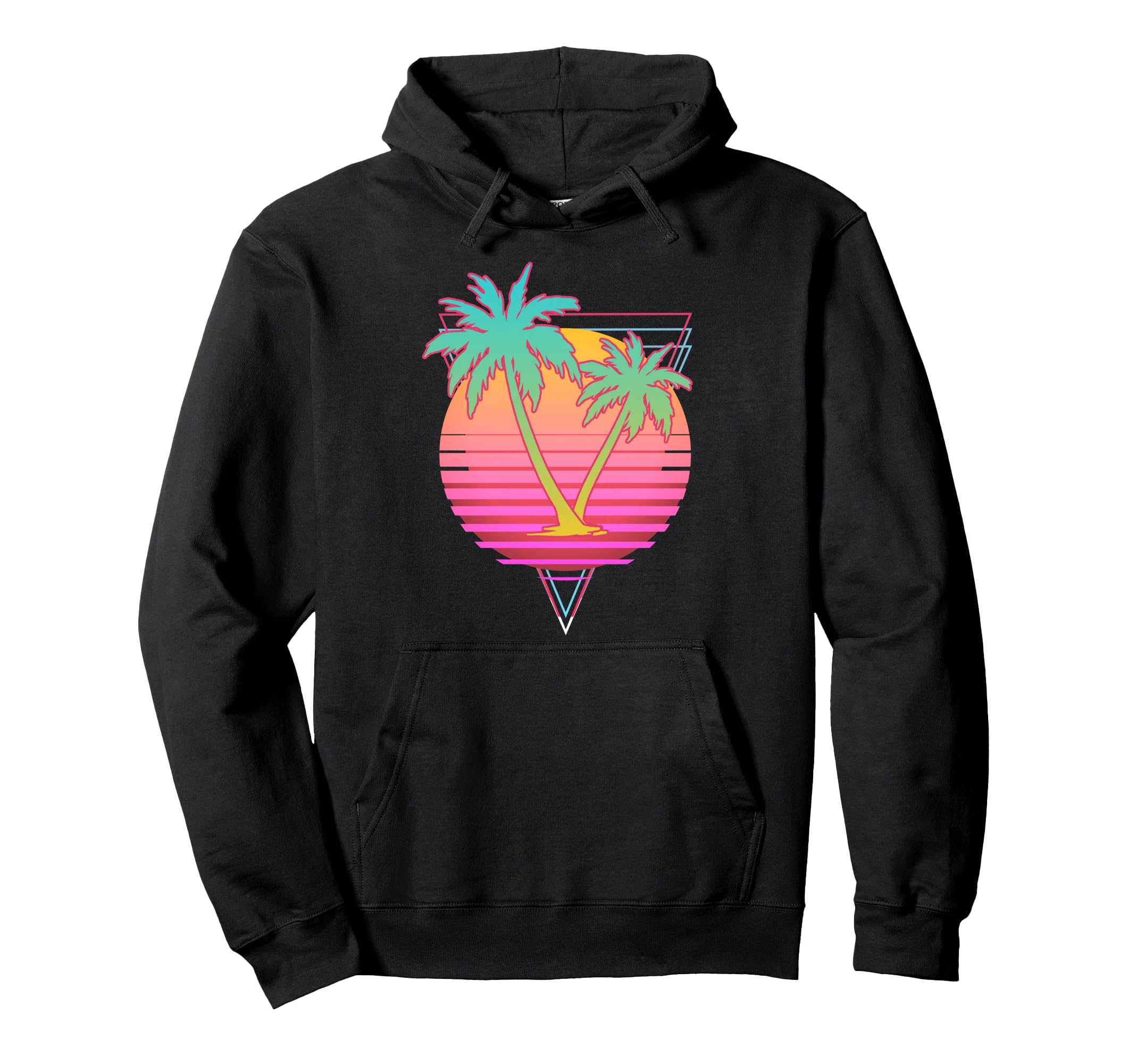 Art 1980S Synthwave Sunset Vaporwave Hoodie - Streetwear Style for Adults - T-Shirt, Sweatshirt, Hoodie