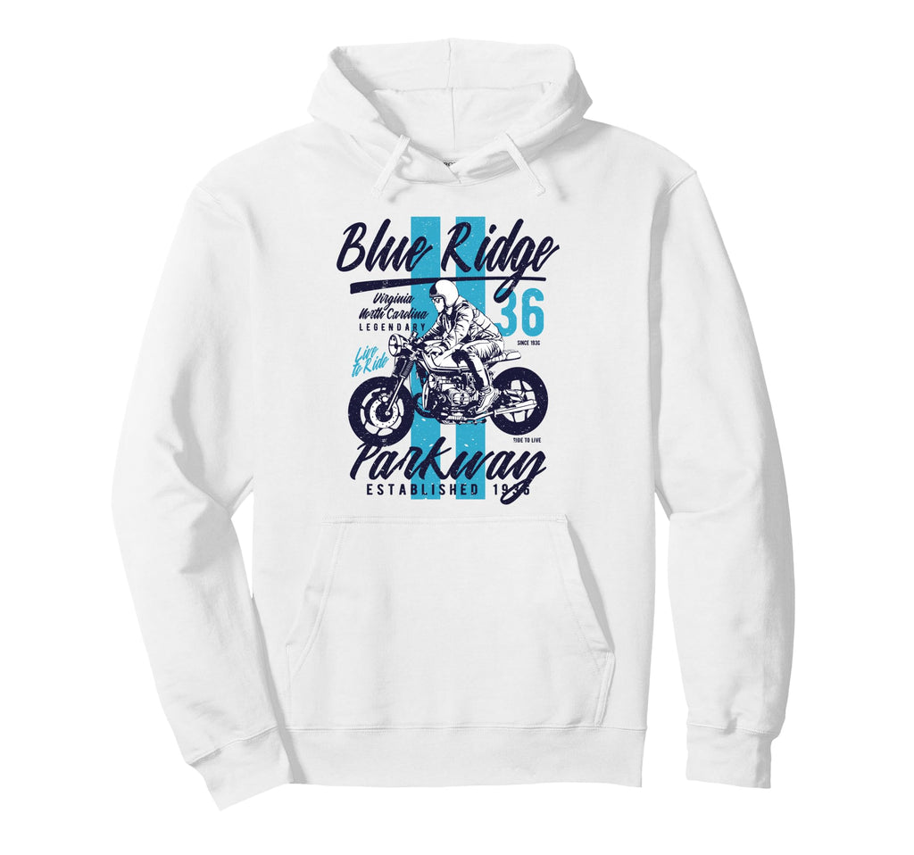Blue Ridge Parkway Va Nc Motorcycle Hoodie - Novelty Apparel for Adults - T-Shirt, Sweatshirt, Hoodie