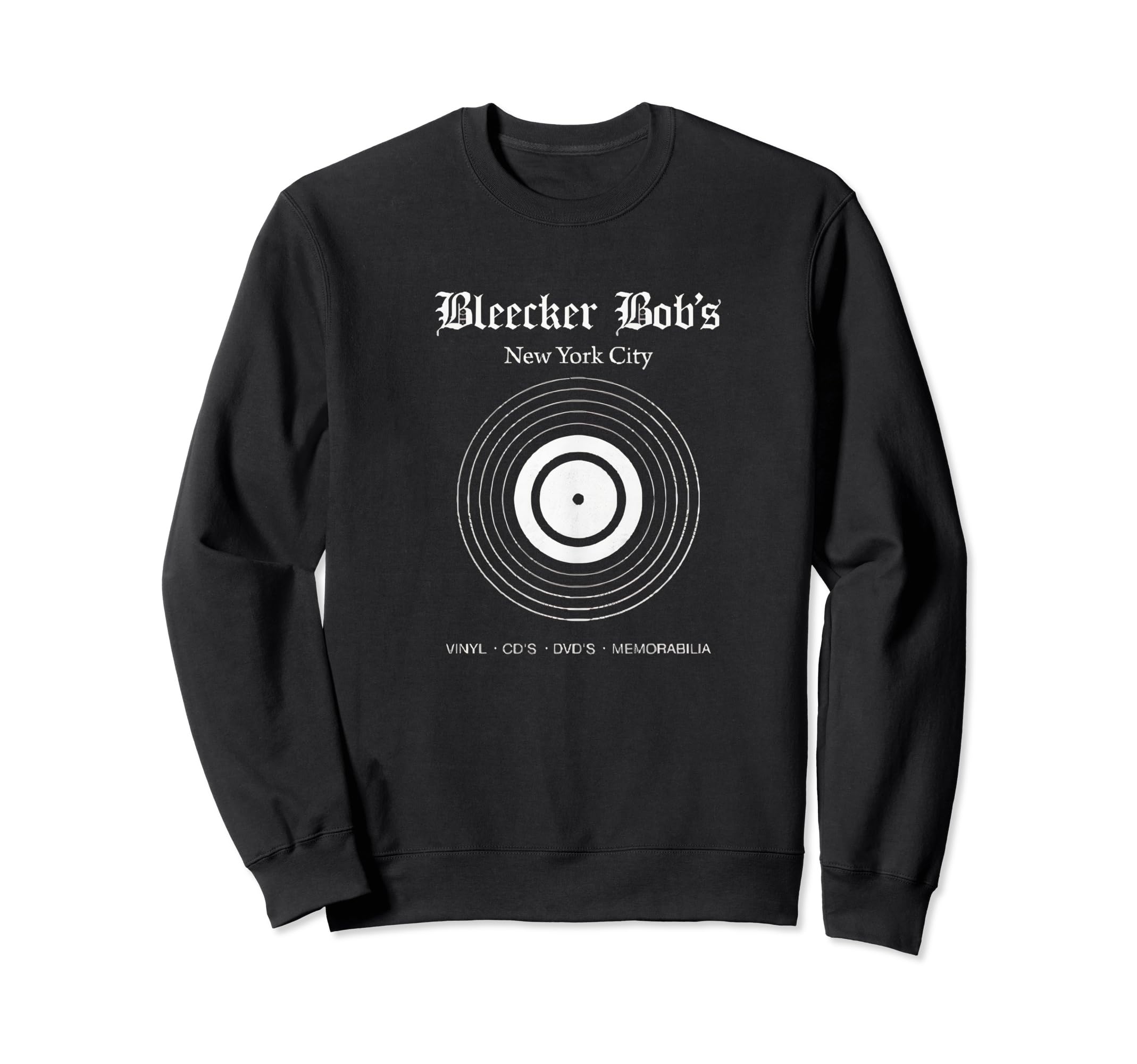 Bleeker Bobs Record Store New York Sweatshirt - Graphic Print for Adults - T-Shirt, Sweatshirt, Hoodie